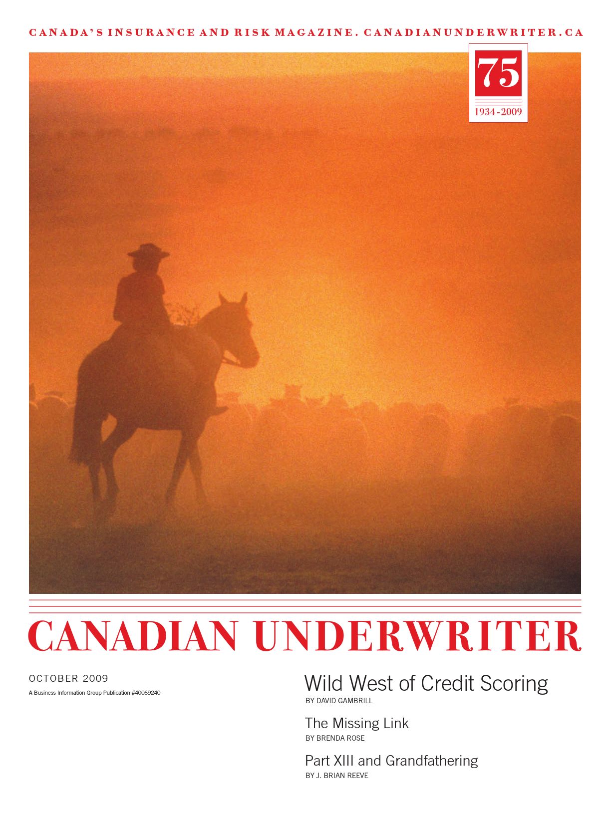 Canadian Underwriter – 1 octobre 2009