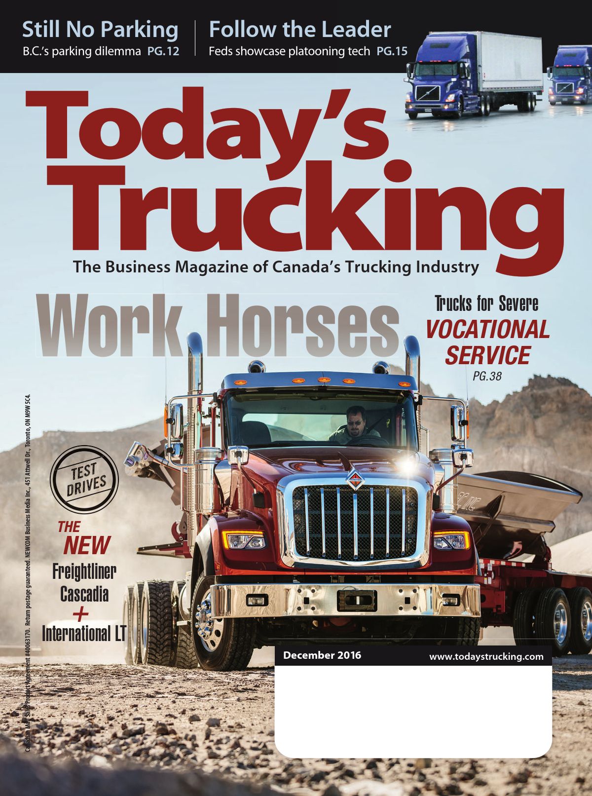 Today&rsquo;s Trucking – 1 décembre 2016