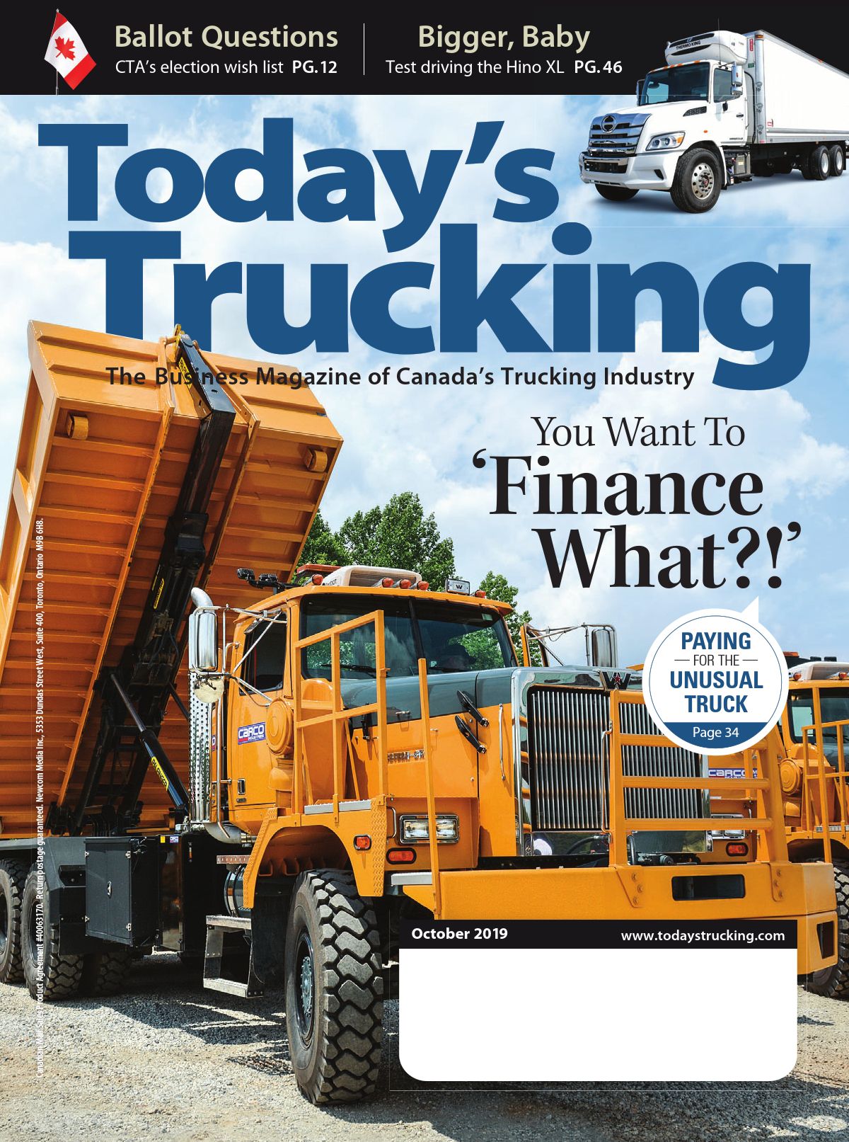 Today&rsquo;s Trucking – 1 octobre 2019