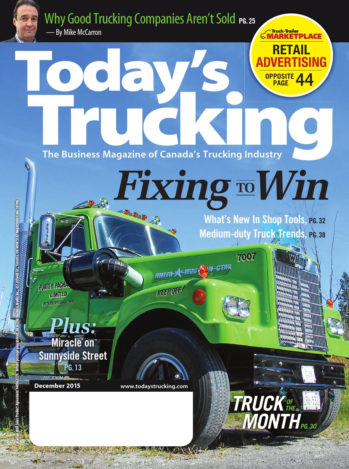 Today&rsquo;s Trucking – December 2015