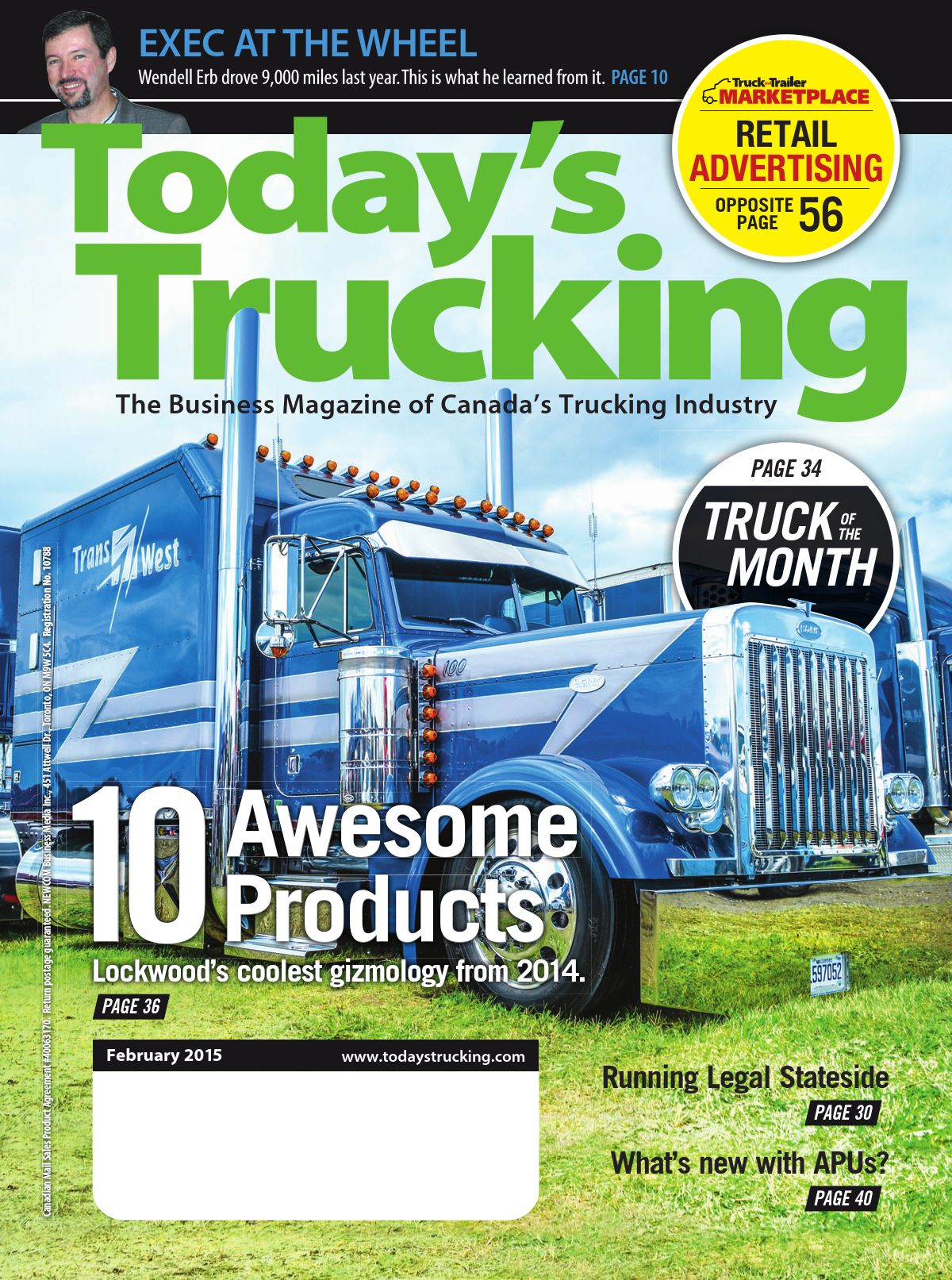 Today&rsquo;s Trucking – February 2015