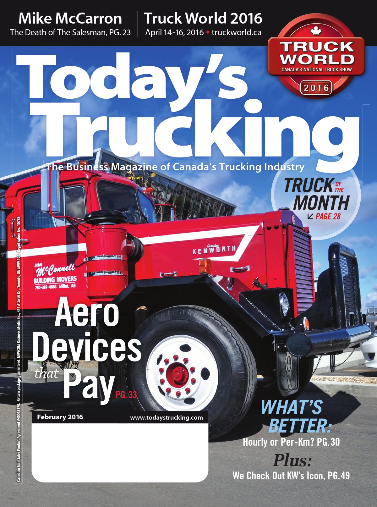Today&rsquo;s Trucking – February 2016