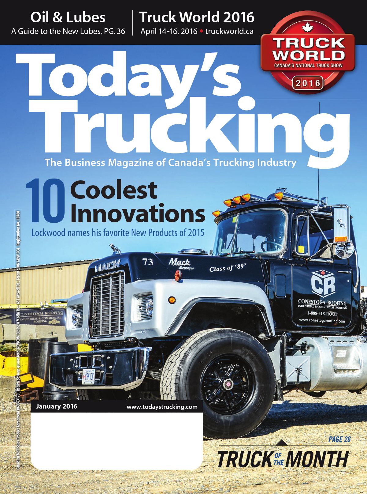 Today&rsquo;s Trucking – January 2016