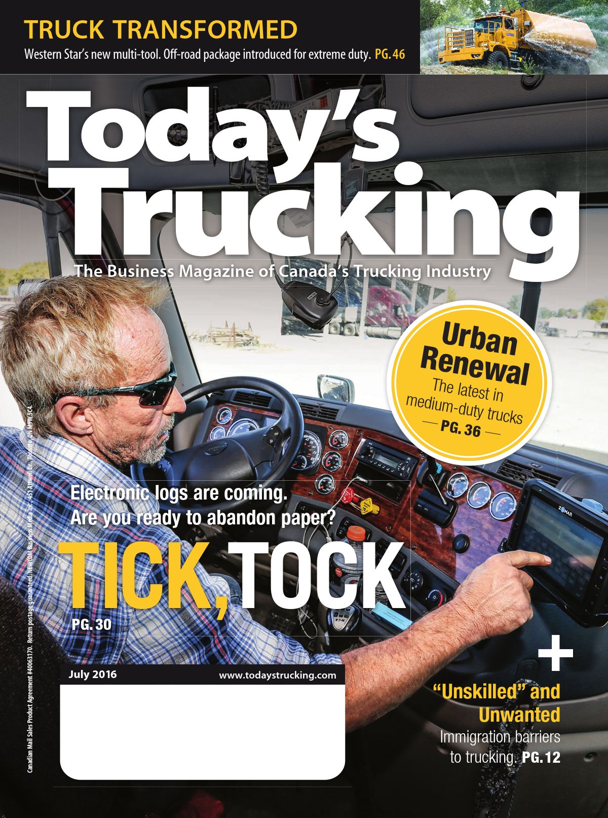 Today&rsquo;s Trucking – July 2016