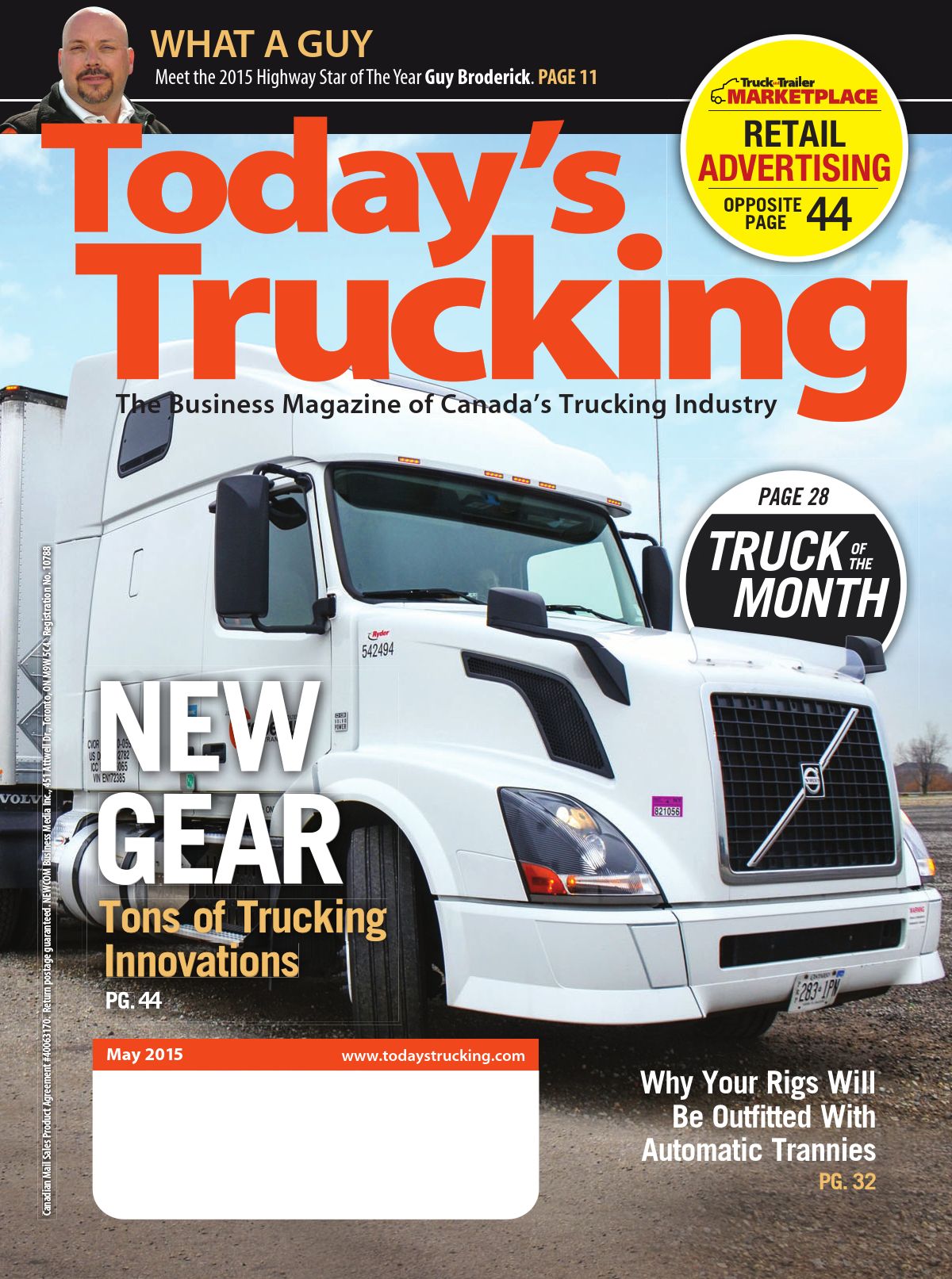 Today&rsquo;s Trucking – May 2015