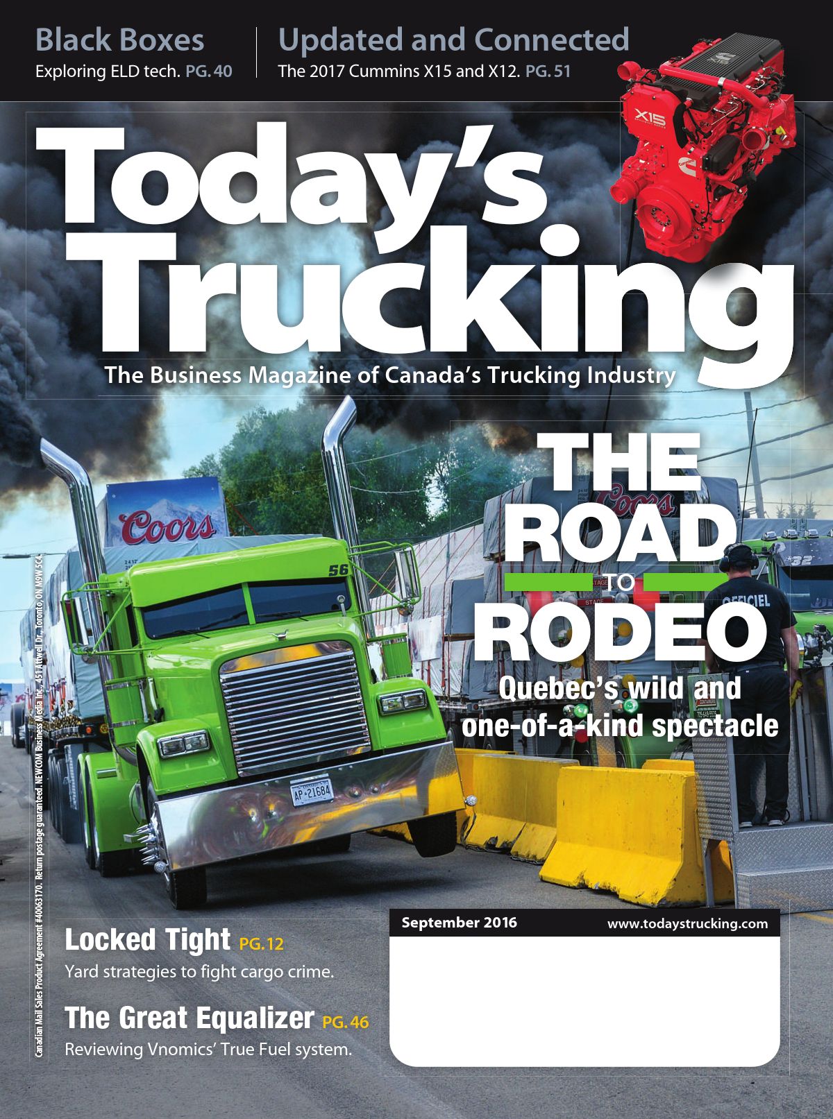Today&rsquo;s Trucking – September 2016